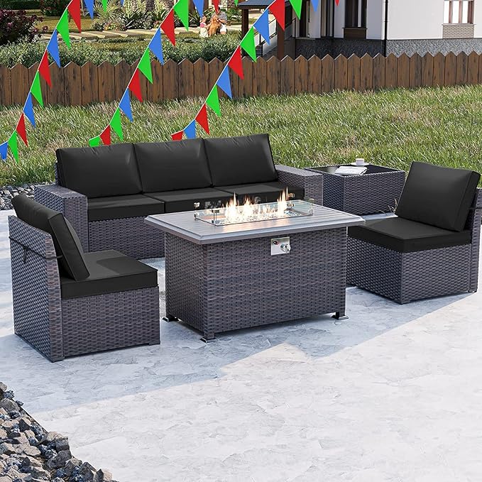 Kullavik 7 Pieces Outdoor Patio Furniture Set - Image 8