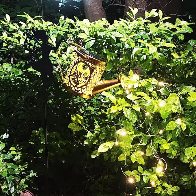 Solar Watering Can Lights, Outdoor Garden Decor, LED Waterproof String Light - Image 8