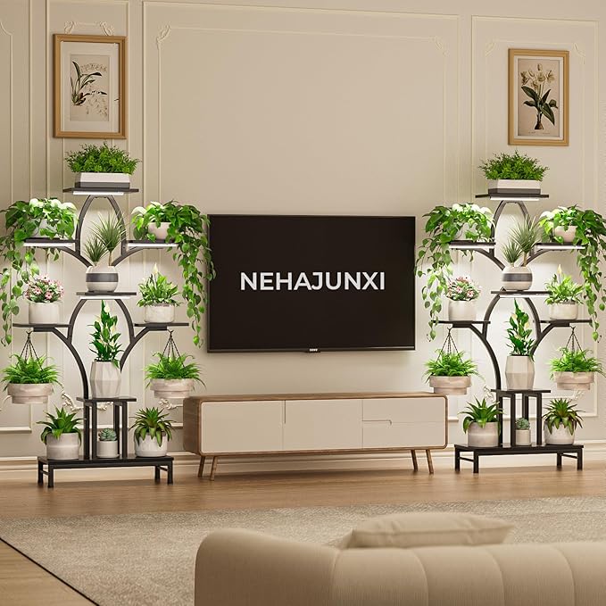 Plant Stand Indoor with 4 Grow Lights - Image 3