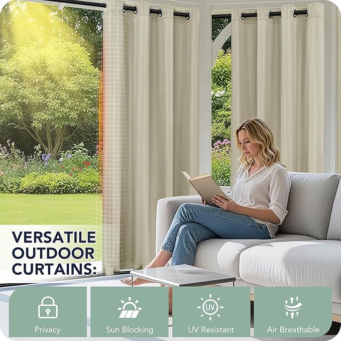 Gazebo Curtains Outdoor Waterproof 6 Panels - Image 3