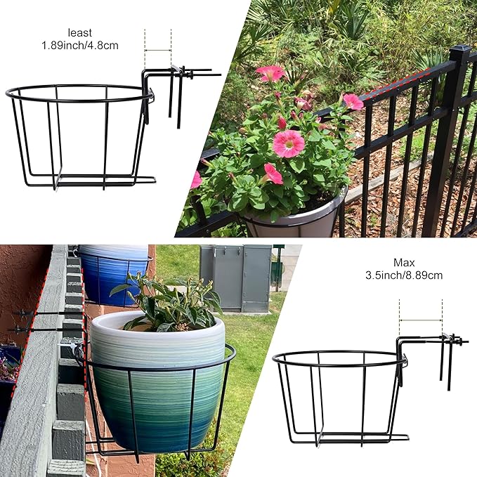 TQVAI 10 Inch Railing Planter - Image 2