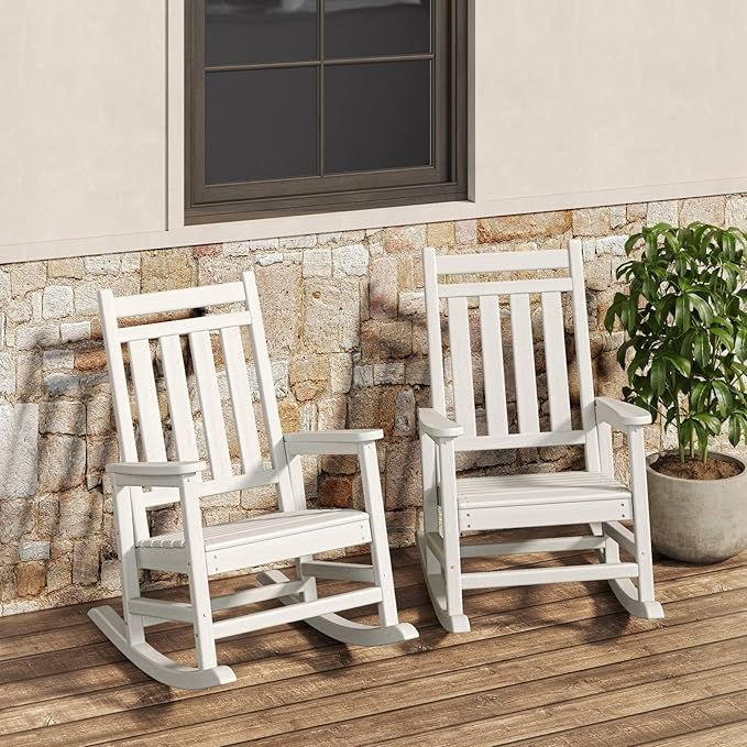 HDPE Rocking Chair Outdoor Set of 2 by Garvee