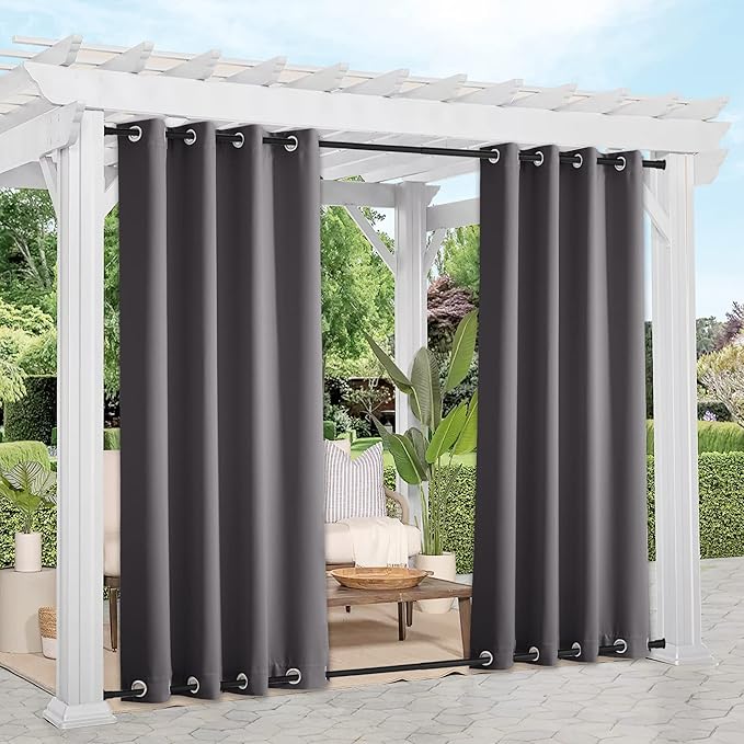 NICETOWN 2 Panels Outdoor Curtains Waterproof Extra Long 108 by NICETOWN