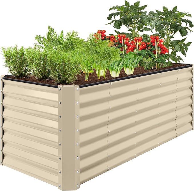 Best Choice Products 8x2x2ft Outdoor Metal Raised Garden Bed, Rectangular Deep by BestChoiceProducts