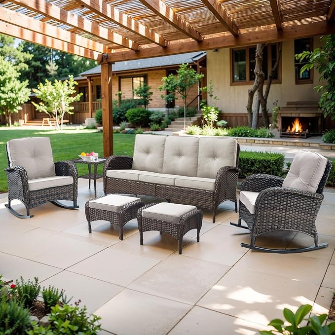 Belord Outdoor Ottomans for Patio Foot Rest - Image 2