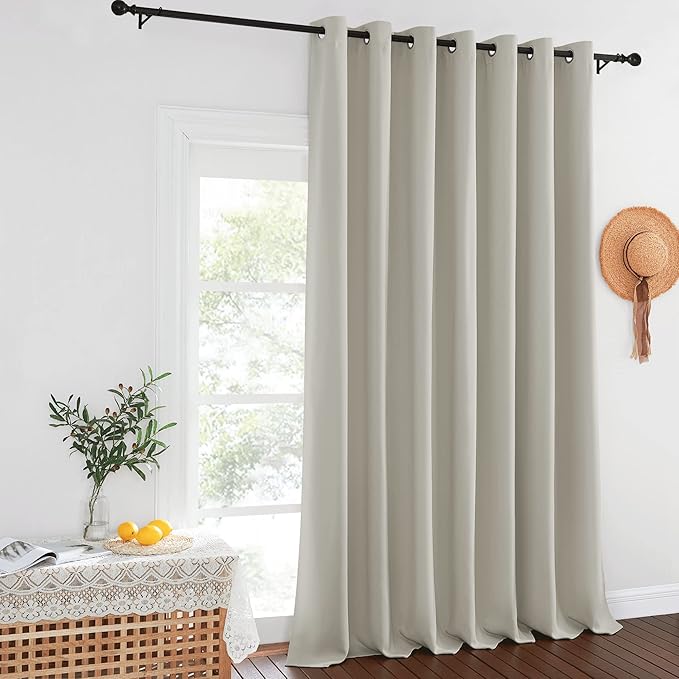 NICETOWN Extra Wide Blackout Sliding Door Curtains 95 inch Length by NICETOWN