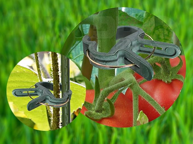 Ram-Pro 20 Piece Green Gentle Gardening Plant & Flower Lever Loop Gripper Clips - Image 8