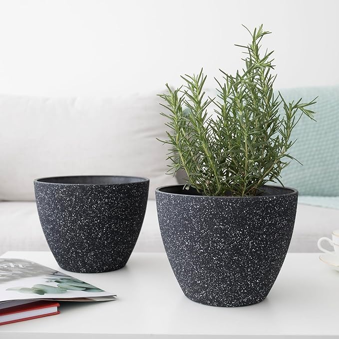 LA JOLIE MUSE Flower Pots Outdoor Garden Planters, Indoor Plant Pots - Image 3