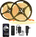 100ft COB Outdoor LED Strip IP67 Waterproof, 3000K Warm Whit DC24V Flexible LED by BUNACET