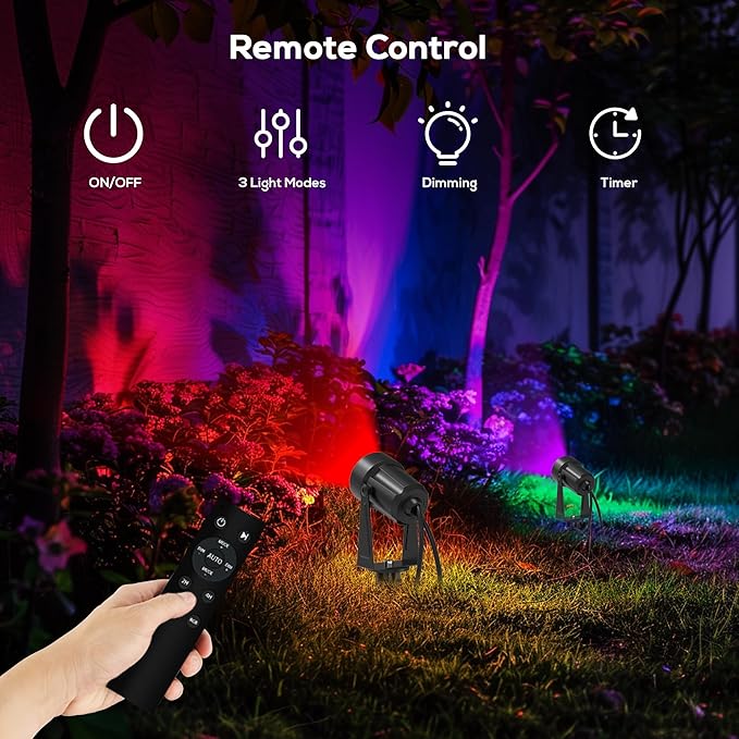 Banord RGBW Color Changing Outdoor Landscape Lighting, 6 Pack Low Voltage LED - Image 4