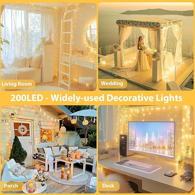 Christmas Lights Indoor Outdoor, 13 Modes Twinkle Fairy String Lights - Image 5