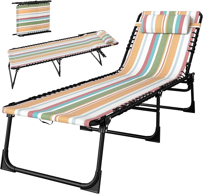 Outsunny Folding Chaise Lounge Chair, Patio Sun Tanning Chair, Outdoor Chaise by Outsunny