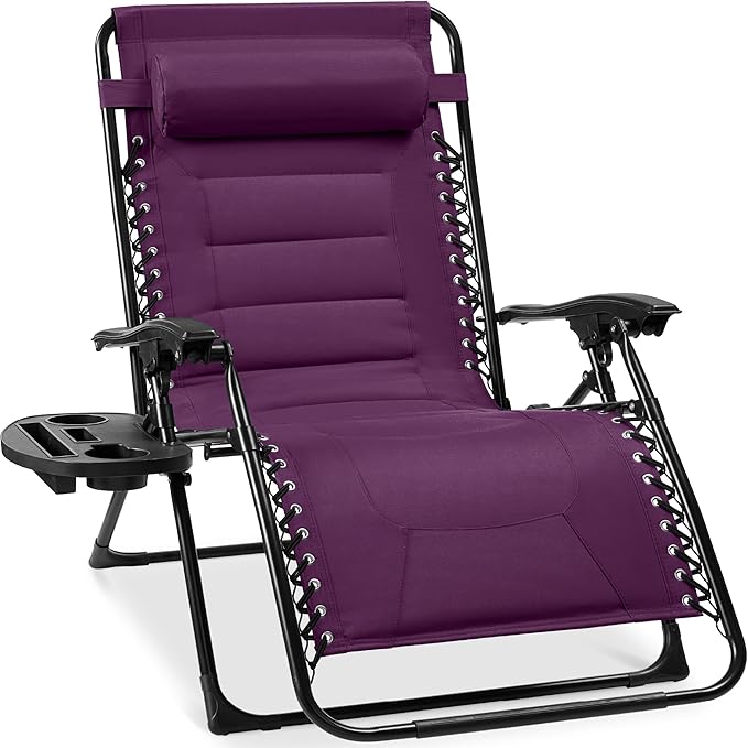 Best Choice Products Oversized Padded Zero Gravity Chair, Folding Outdoor Patio by BestChoiceProducts