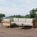 Acanva Modern Outdoor Patio Furniture Set, All-Weather Aluminium Conversation by acanva