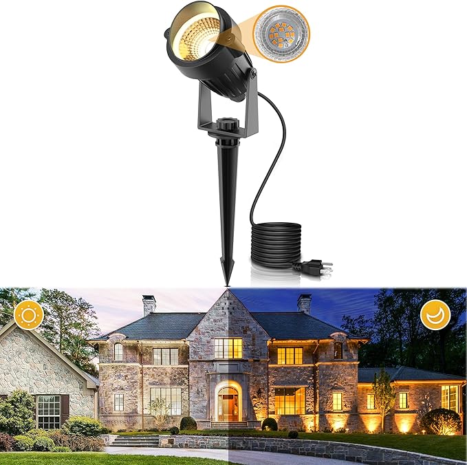 L LOHAS LED Landscape Spot Lights Outdoor, Dusk to Dawn Sensor 5W LED Spotlights by LLOHASLED