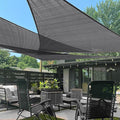 LOVE STORY Custom Size 12'x14'x18.4' Dark Grey Sun Shade Sail Right Triangle by LOVESTORY