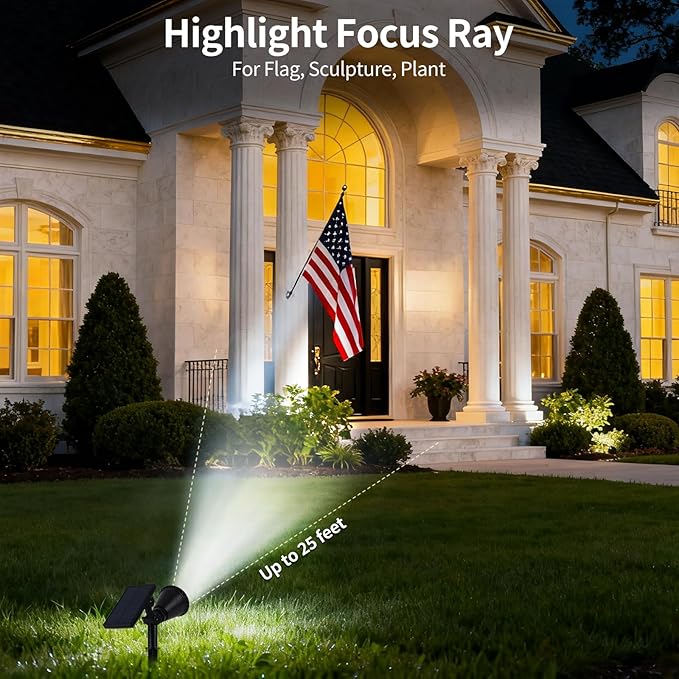Solar Spot Lights Outdoor Waterproof, 18 LED Solar Powered Landscape Lighting - Image 5