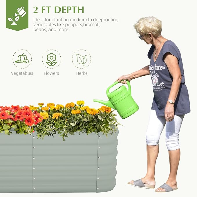 Galvanized Raised Garden Bed, Outdoor Planter Bed, Metal Planter Box - Image 7