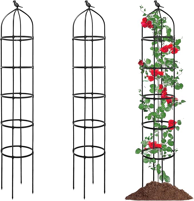 2-Pack 6.7FT Garden Obelisk Trellis by TCBWFY