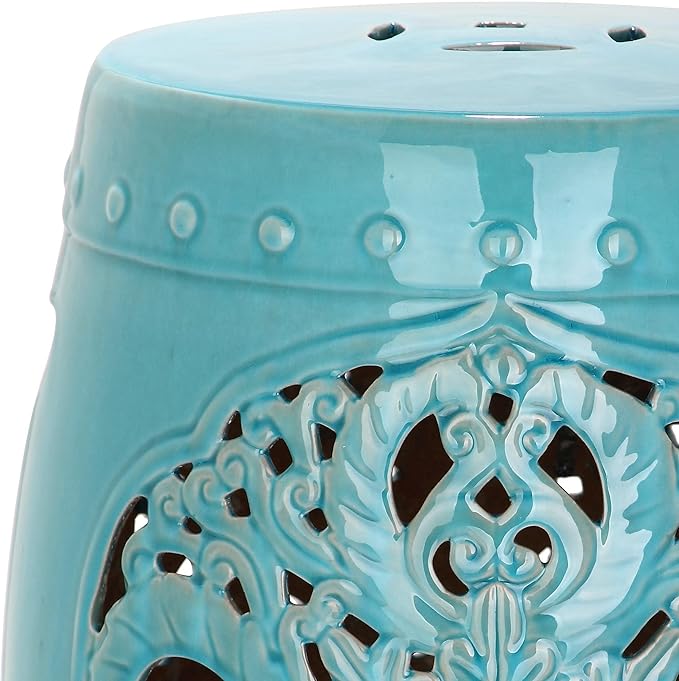 Safavieh Flora Glazed Ceramic Decorative Garden Stool - Image 7