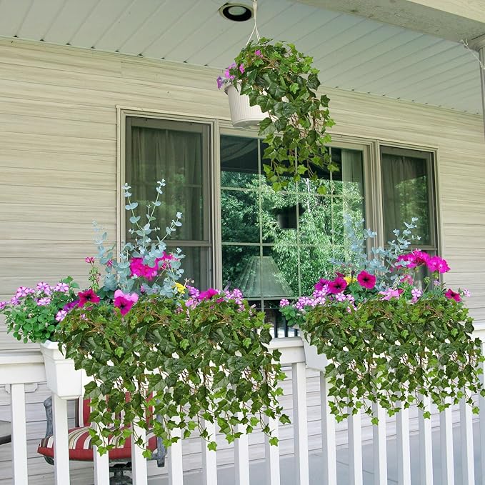 Hollyone 2pcs Artificial Hanging Plants 24" Fake Ivy Vine Faux Ivy Leaves - Image 4