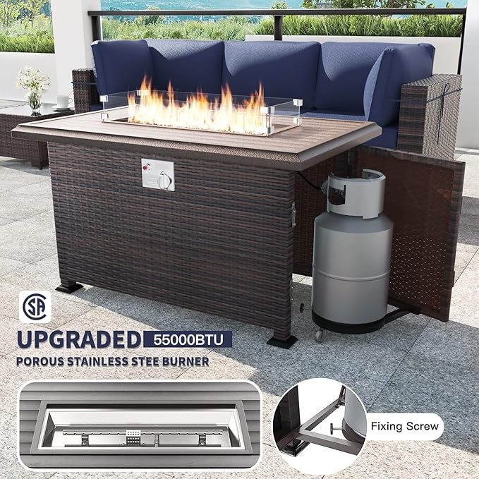 Kullavik 15PCS Outdoor Patio Furniture Set - Image 4