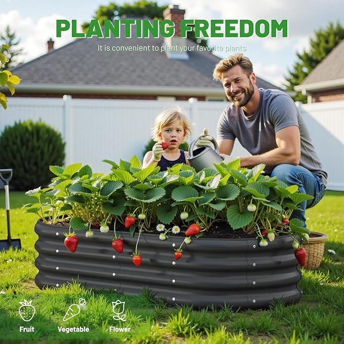 Galvanized Metal Raised Garden Bed Kit - Image 4