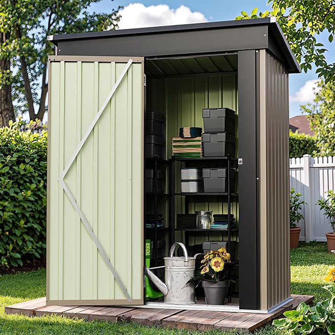 Patiowell 5x3 FT Outdoor Storage Shed, Tool Shed - Image 8