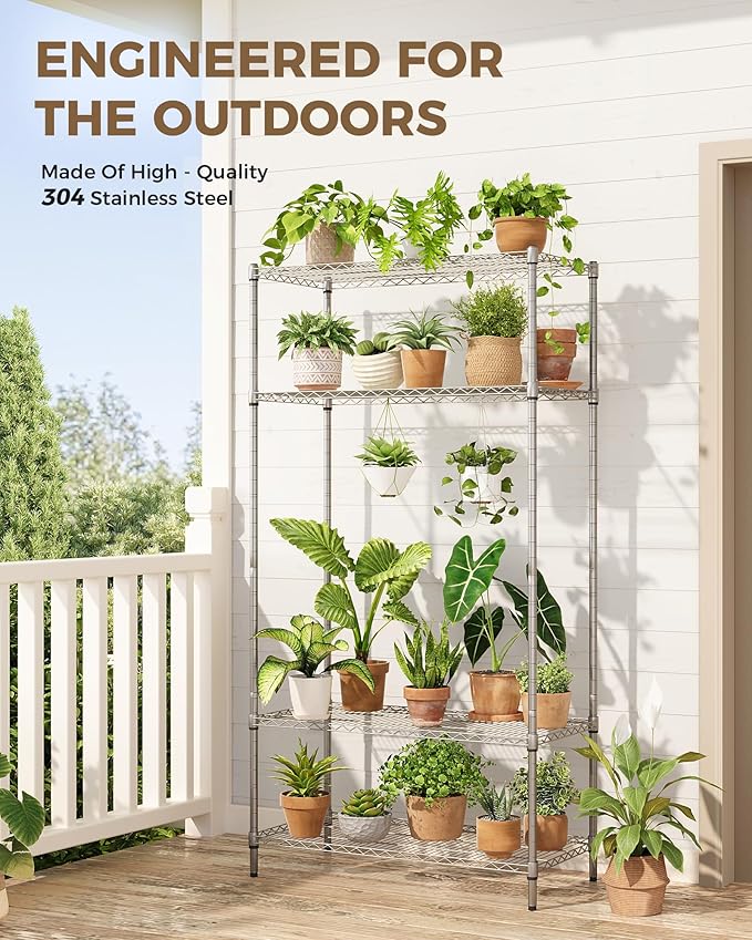 Large Plant Shelf Indoor Plant Stand Outdoor 4 Tier - Image 7