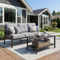 RoyalCraft 3 Seats Outdoor Patio Furniture Set, Outdoor Metal Sectional by Bringyoubetterlife