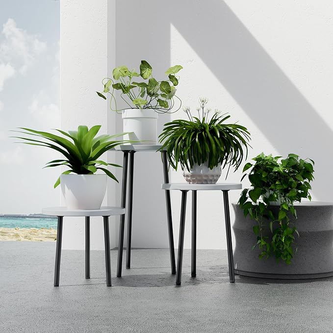 Plant Stand Indoor Tall: Corner Wood Plant Stand 2 Pack Mid Century Modern Decor - Image 7
