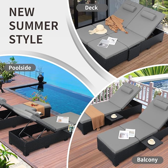 WAROOM Outdoor Chaise Lounge Chairs - Image 7