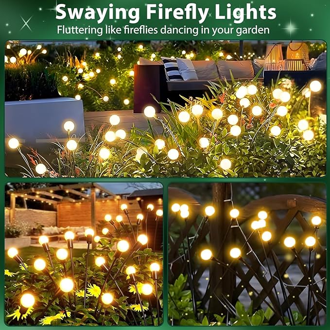 12-Pack Garden Solar Lights, 96 LED Solar Lights Outdoor - Image 4