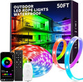 KSIPZE 50ft Outdoor led Strip Lights Waterproof IP68, RGB Outdoor led Lights by KSIPZE