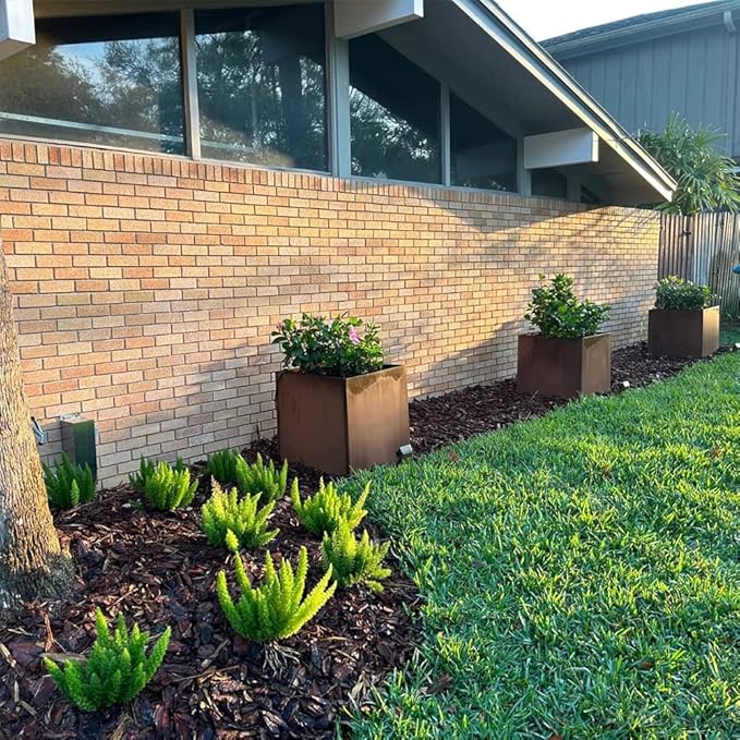 Corten Steel Planter Box Metal Planters Square Outdoor Steel Planter Cube - Image 3