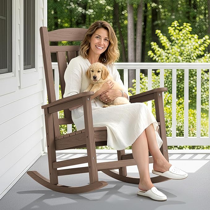 SERWALL HDPE Outdoor Rocking Chair - Image 2