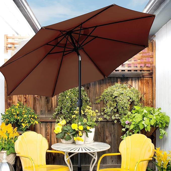 Sunnyglade 9' Patio Umbrella Outdoor Table Umbrella - Image 5