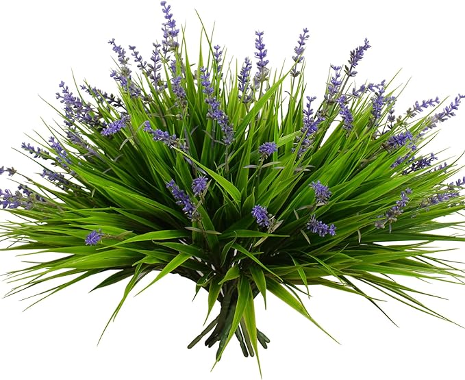 alyptus 12 Bundles Artificial Plants Outdoor Fake Monkey Grass by ALYPTUS