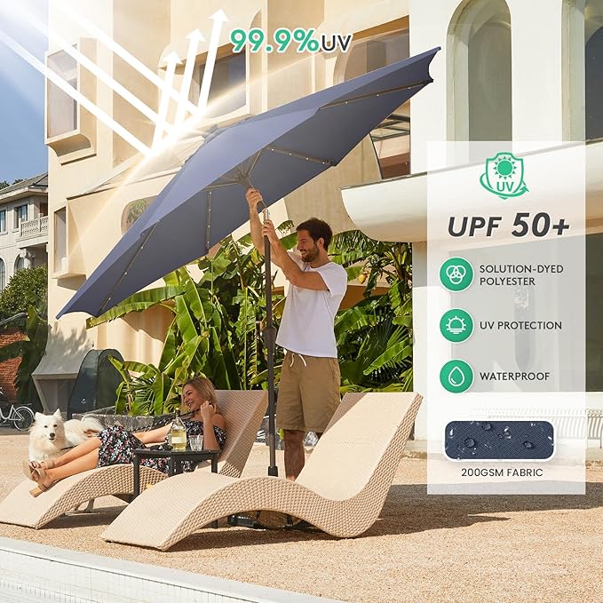 JEAREY 9FT Outdoor Patio Umbrella - Image 3