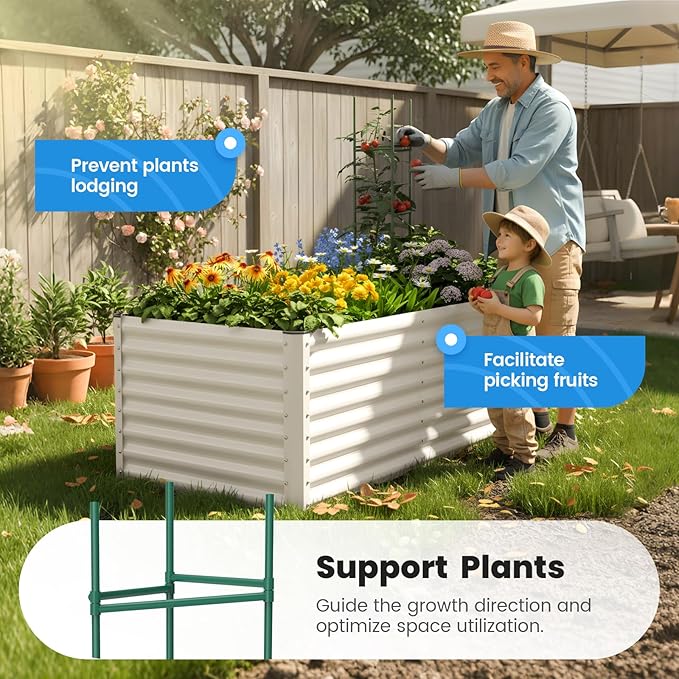 Quictent Galvanized Raised Garden Bed Metal Planter Box Bottomless - Image 2