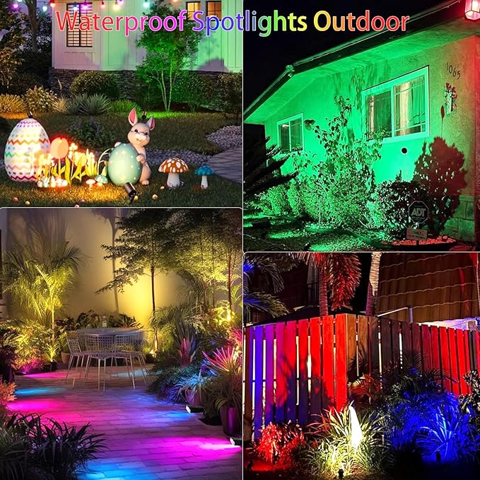 RGBW Multicolor Spotlight Outdoor: 16 Color Changing Landscape Lighting - Image 3