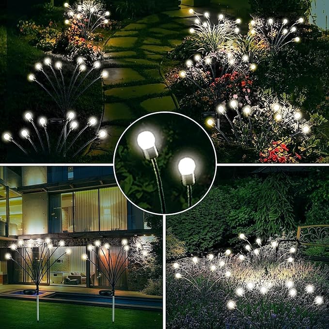 6-Pack Garden Solar Lights, 48 LED Solar Lights Outdoor - Image 6