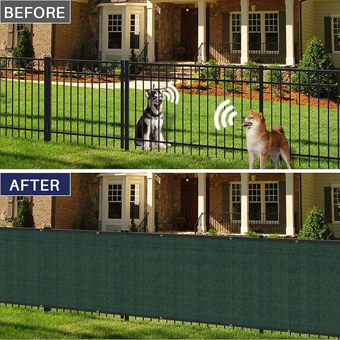 WINDSCREEN4LESS 6' x 3' Privacy Fence Screen in Green W/ Brass Grommet 85% - Image 2