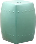 Safavieh Castle Gardens Collection Villa White Glazed Ceramic Garden Stool by SAFAVIEH