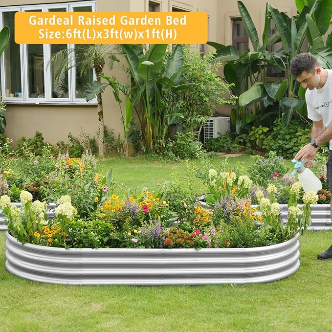 Garden 6x3x1ft Galvanized Raised Garden Bed Kit - Image 6
