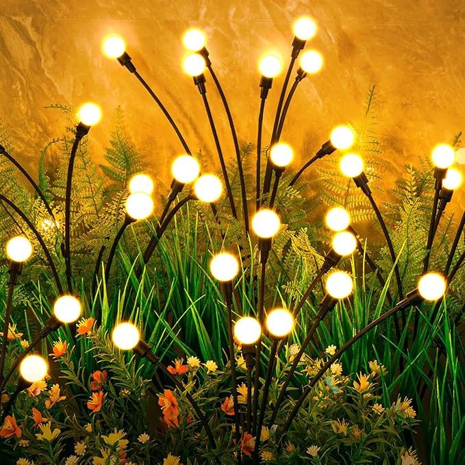 ASMAD Solar Lights Outdoor, Solar Garden Lights, Outdoor Decorations, Firefly by ASMAD