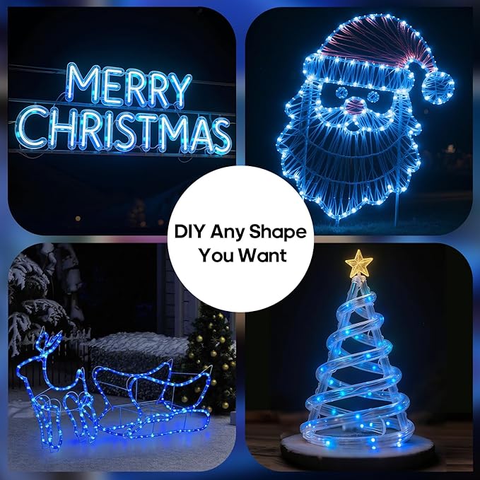 100Ft 720 LED Rope Lights Outdoor Waterproof - Image 4
