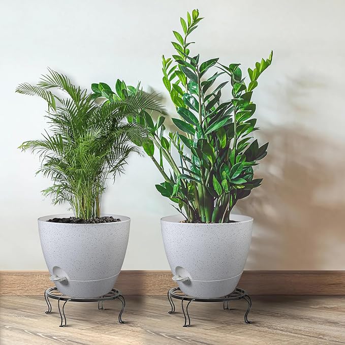 12inch 2Pack Large Self Watering Planters, Plastic Plant Pots - Image 6