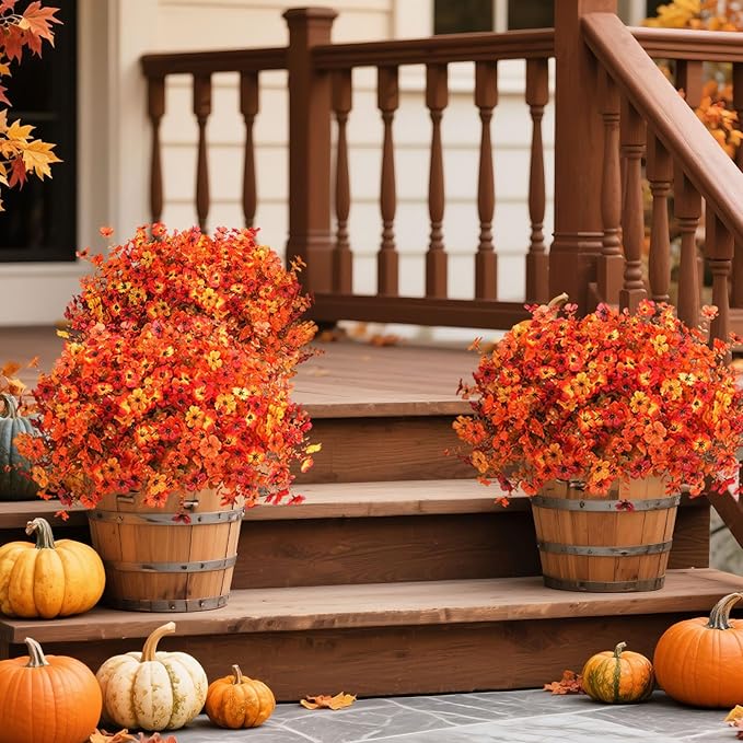 Artificial Fall Flowers for Decoration Fake Flowers Outdoor Artificial Plants - Image 4
