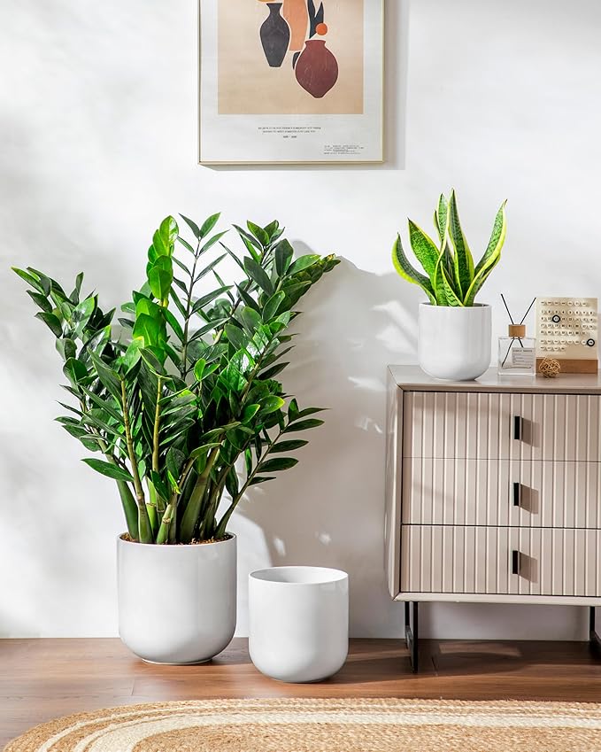 vancasso 6+8+10 inches Ceramic Plant Pots, Planters - Image 6